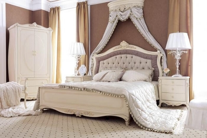 Nội thất phòng ngủ cổ điển kiểu Pháp